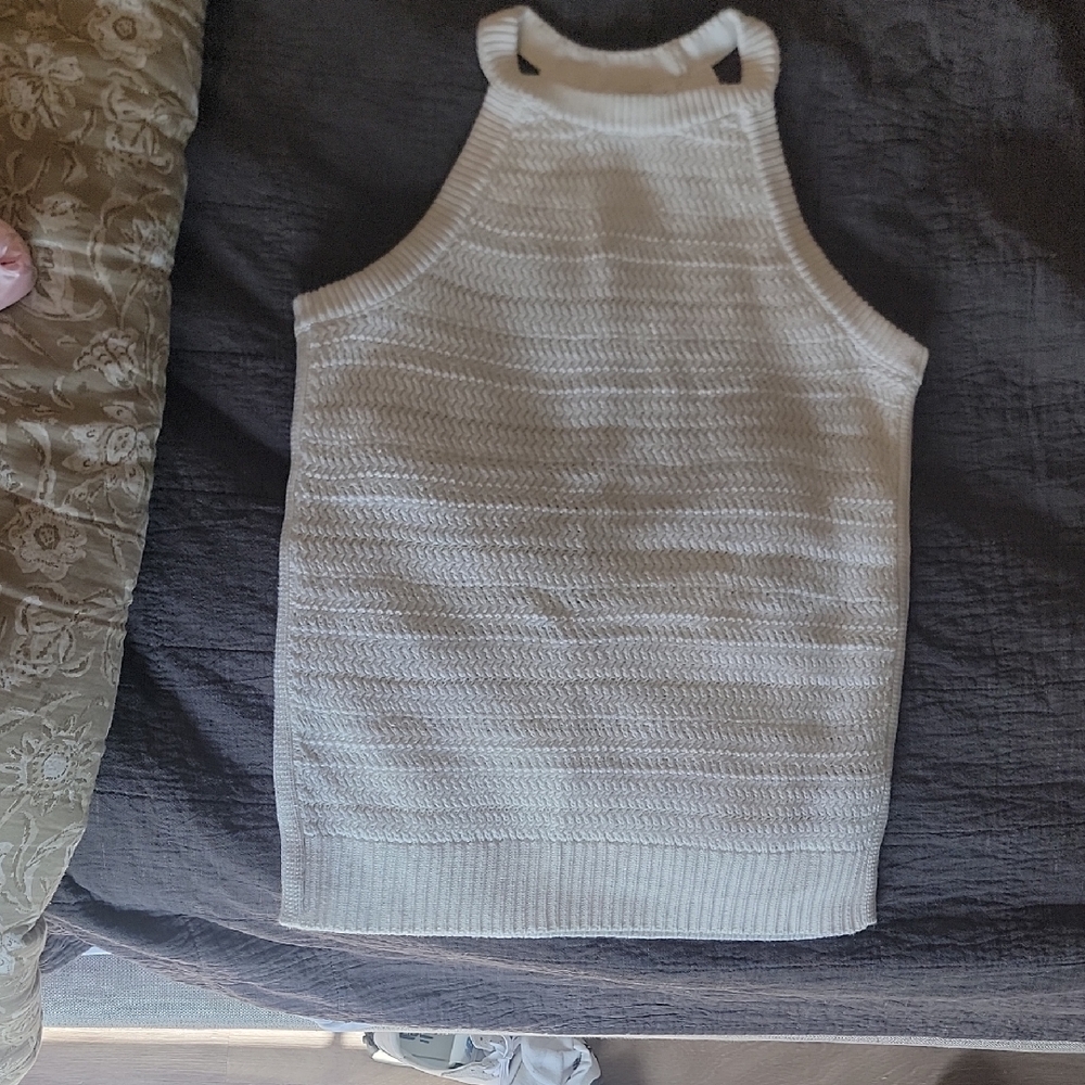 GAP White Knit Tank Top